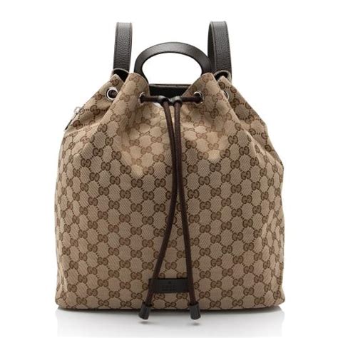 gucci canvas drawstring backpack|gucci clearance backpacks.